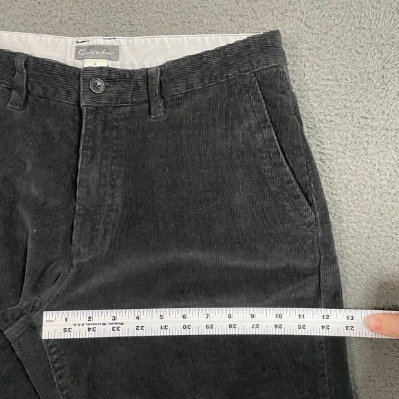 Quiksilver Pants Mens 34x32 Gray Straight Fit Corduroy Chino Skater Y2K Casual - Picture 10 of 12